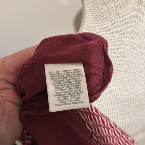 Anthropologie Maeve - Dora Textured Knit Shift Dress - Red/White - Size XS - Picture 10 of 10